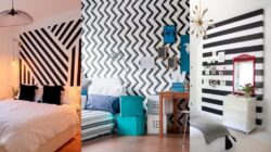 7 Inspirasi Warna Kamar Hitam Putih Garis yang Aesthetic dan Keren