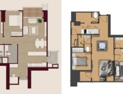 5 Denah Apartemen 2 Kamar Tidur yang Nyaman