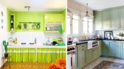 7 Inspirasi Dapur Warna Hijau Putih yang Cerah dan Menyegarkan