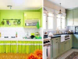 7 Inspirasi Dapur Warna Hijau Putih yang Cerah dan Menyegarkan