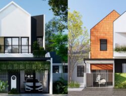 Inspirasi Desain Rumah 2 Lantai Kompleks Modern Chic Terbaik