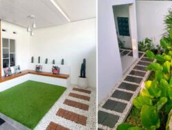 7 Inspirasi Desain Jalan Setapak Taman Simpel yang Rapi dan Indah