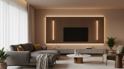 5 Inspirasi Desain Ruang TV Wall Panel, Solusi Dinding Kosong yang Membosankan