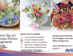 Rangkai Buket Cantik ala Korea Di Workshop Korean Flower Arrangement