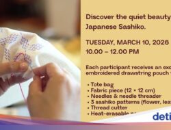 Hadir Kembali! Workshop Seni Kekayaan Budaya Bordir Jepang yang Cocok Sebagai Pemula