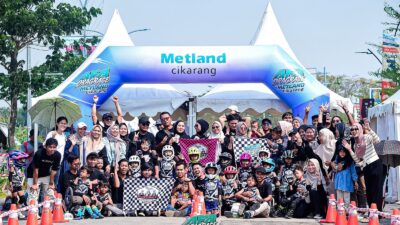 Metland Cikarang Pecahkan Catatan MURI lewat Dragrace Pushbike 400 Anak